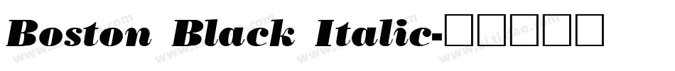Boston Black Italic字体转换